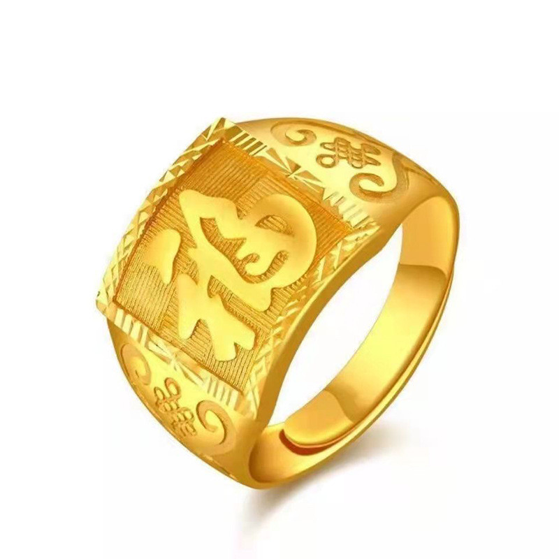 Vietnam pasir emas Cina simpul rambut pria cincin membuka emas asli gratis pengiriman cincin pria me