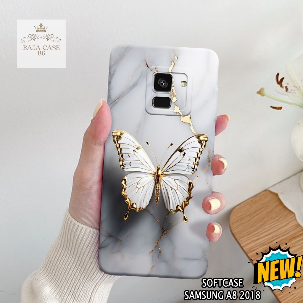 Case Samsung A8 2018 - Rajacase - casing Samsung A8 2018 - Motif case Kupu - Pelindung handphone - S