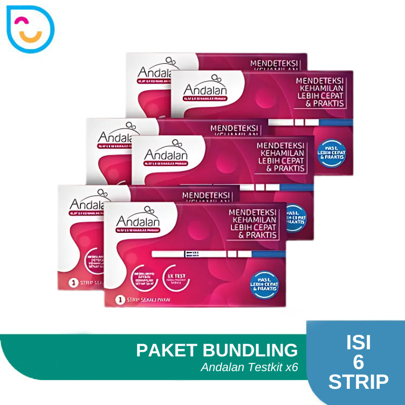 Andalan Pregnancy Test Pack 1 Strip x6 Pack / Test Kehamilan