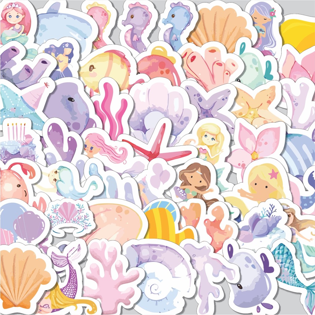 

Stiker Cutting Pack Stiker Magic Sea Isi 100Pcs Series Aesthetic Lucu Keren Untuk Koper Bahan Vynil