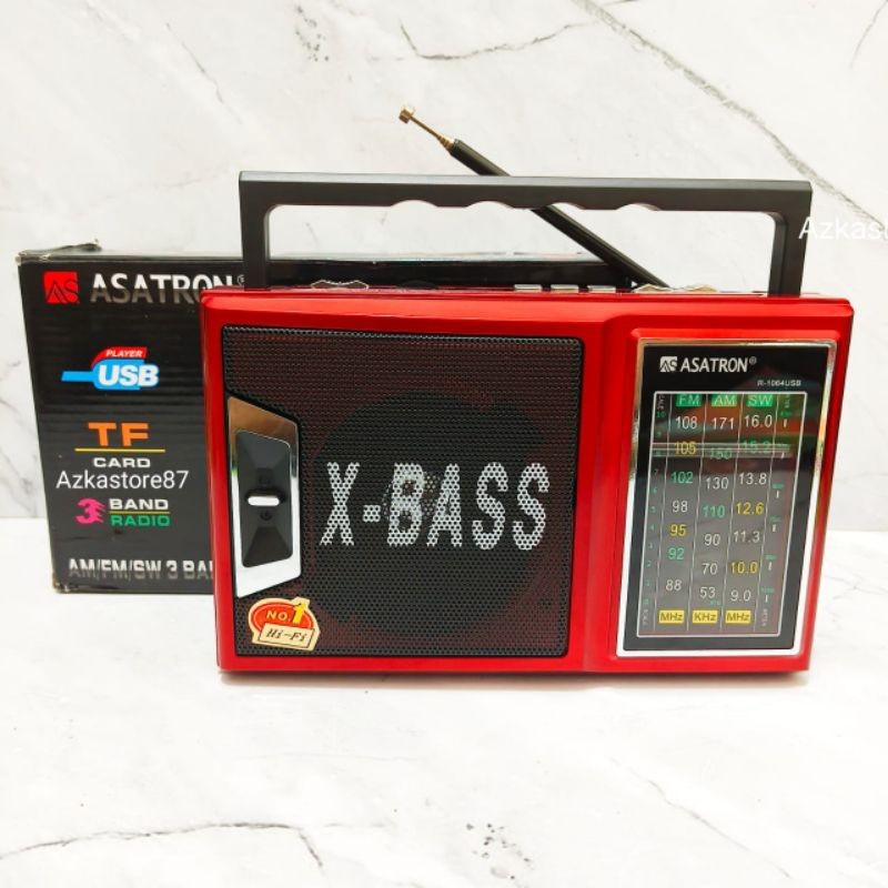 Speaker Radio ASATRON R-1064 X-BASS radio clasik super bass