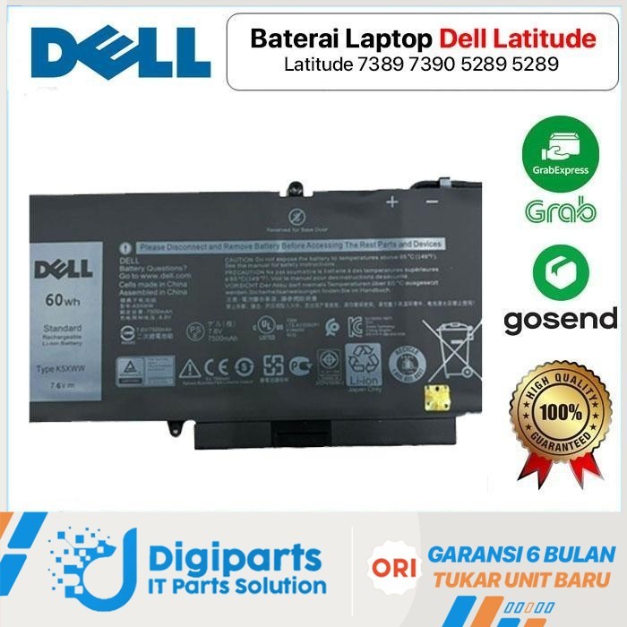 Gambar ORI Baterai batre battery batery Laptop K5XWW 7389 7390 L3180 5285 5289 5289 13 7389 5289 318