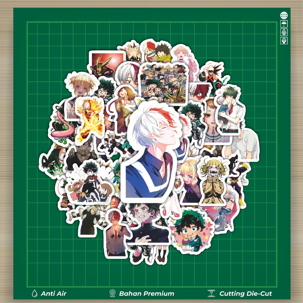 

HOT 50 PCS Stiker Anime My Hero Academia Japan Anime V1 Stiker Fashion Cars Decal Dingin Kartu Album Custom Vinyl Anti Air- Sticker Aesthetic Buku Journal Koper Casing HP Tablet Laptop Helm Motor Botol Minum