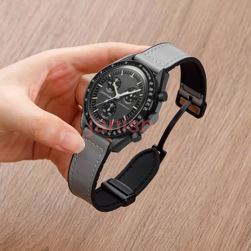 Magnetic Bracelet For Omega X Swatch Joint MoonSwatch Band Silicone Strap For TicWatch2 Realme Watch