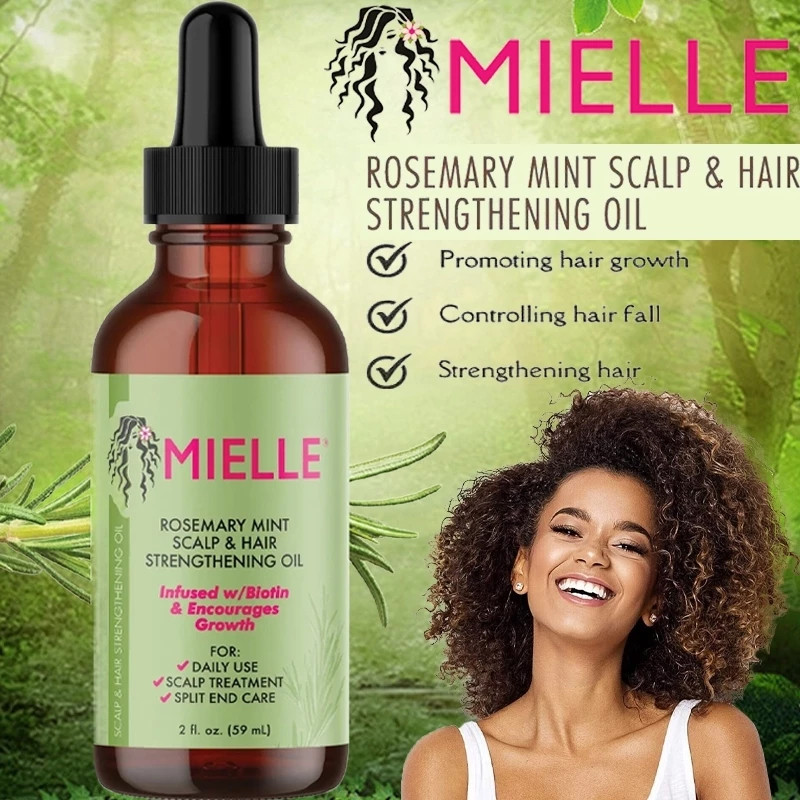 ⚡Pengiriman Cepat 24 Jam⚡Mielle Rosemary Mint Scalp & Hair Strengthening Oil 59ML/Mengurangi Ketombe