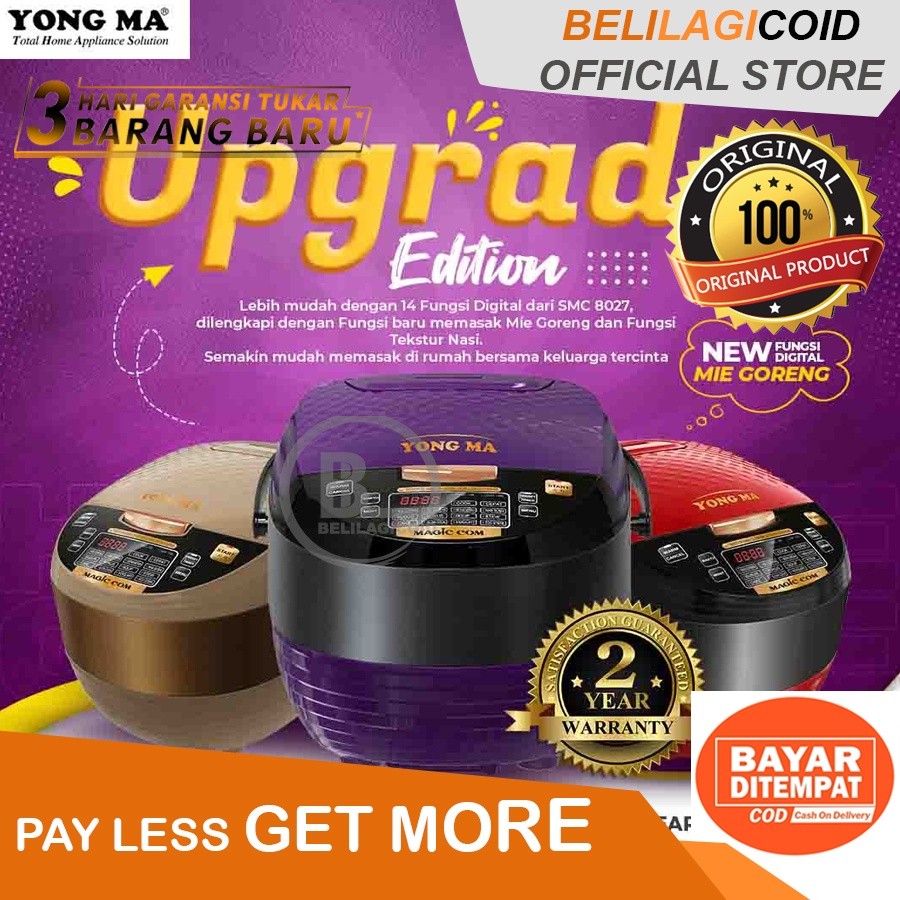 Yong Ma Magic Com YMC 8027/SMC 8027 - 2L, Stainless Steel, 14 Fungsi