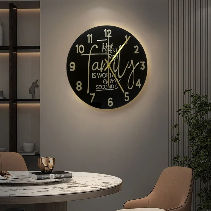 JAM HIAS DINDING MODERN MINIMALIS / JAM DINDING FAMILY QUOTES ACRYLIC