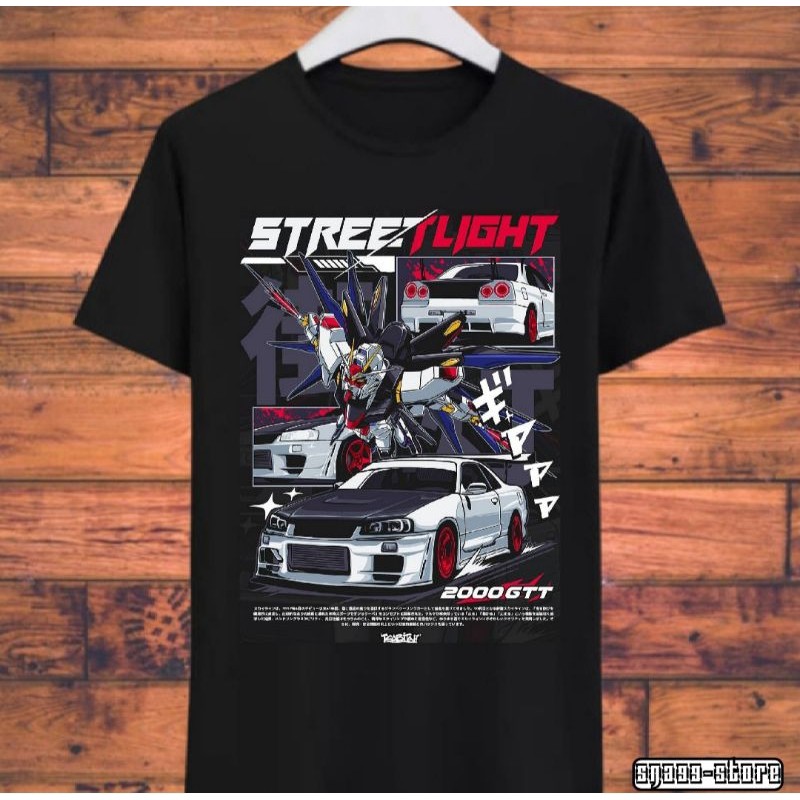 kaos Gundam Mobile suite Kaos Anime Wibu Manga Kaos Distro Pria Wanita combed24s jetblack Outdoor Dj