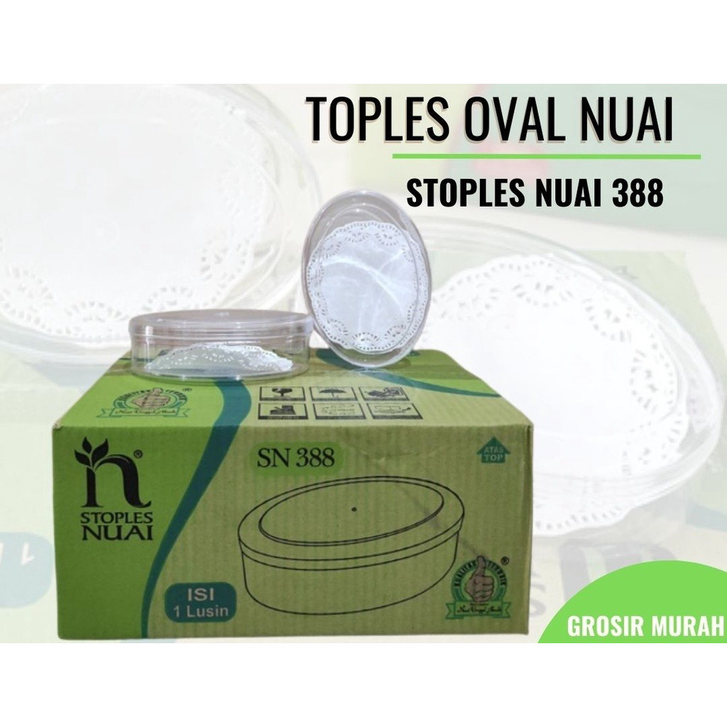 Toples Nuai Oval 250 gr Toples Kue Kering Toples Nuai Toples Kue Murah Lusinan
