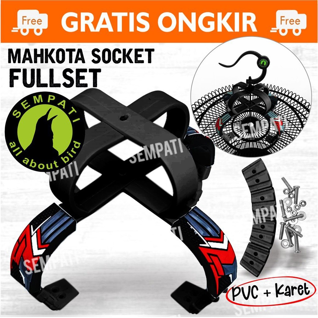 SEMPATI Mahkota Sangkar Murai Socket Soket Racing Pro Cakram Mahkota Gantungan Sangkar Kandang Burun