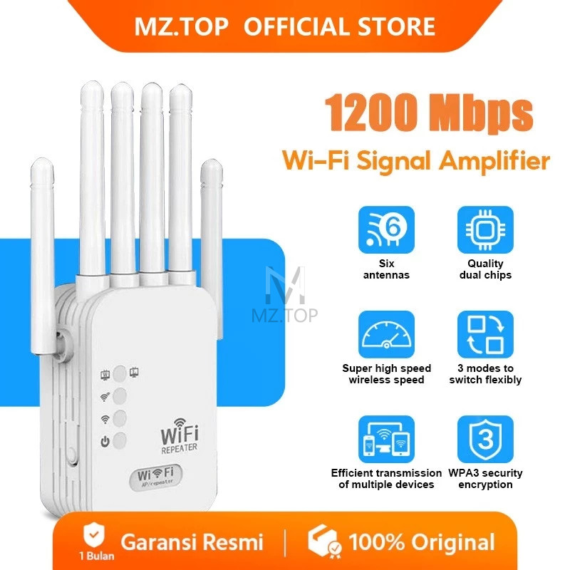 COD - 1200 Mbps Repeater / 2.4G WIFI Ultraboost Access Point WIFI Extender Range Extender WIFI Pengu
