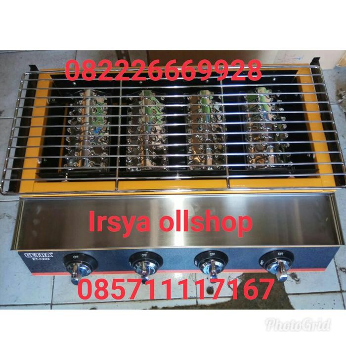 Roaster kompor gas pemanggang 4 tungku getra pemanggang bbq.