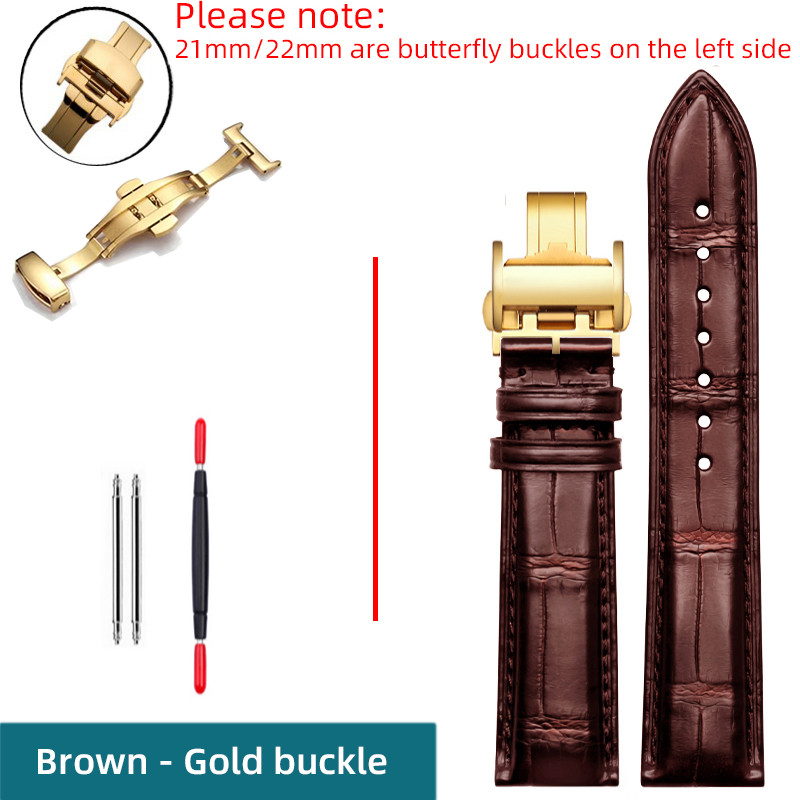 Suitable for Longines Master Collection Omega IWC Jaeger LeCoultre Crocole Leather Wat Strap for Men