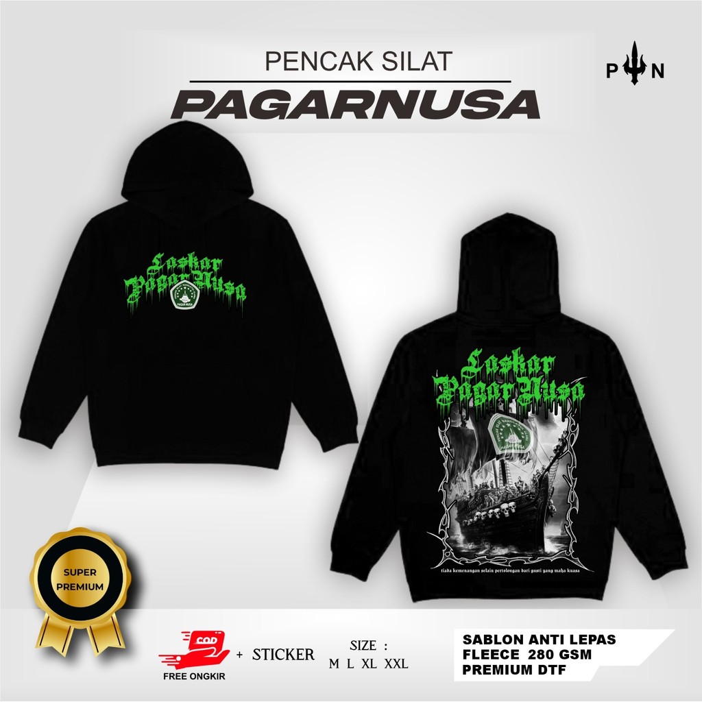 HOODIE PAGAR NUSA LASKAR PAGAR NUSA - JAKET PAGAR NUSA TERBARU - JAKET DESAIN TRISULA FE4