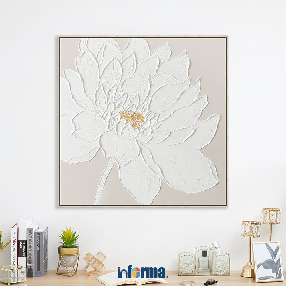 Informa 102.5X102.5 Hiasan Dinding Oil Painting Flower - Mix Canvas Wall Art Lukisan Kanvas Wall Dec