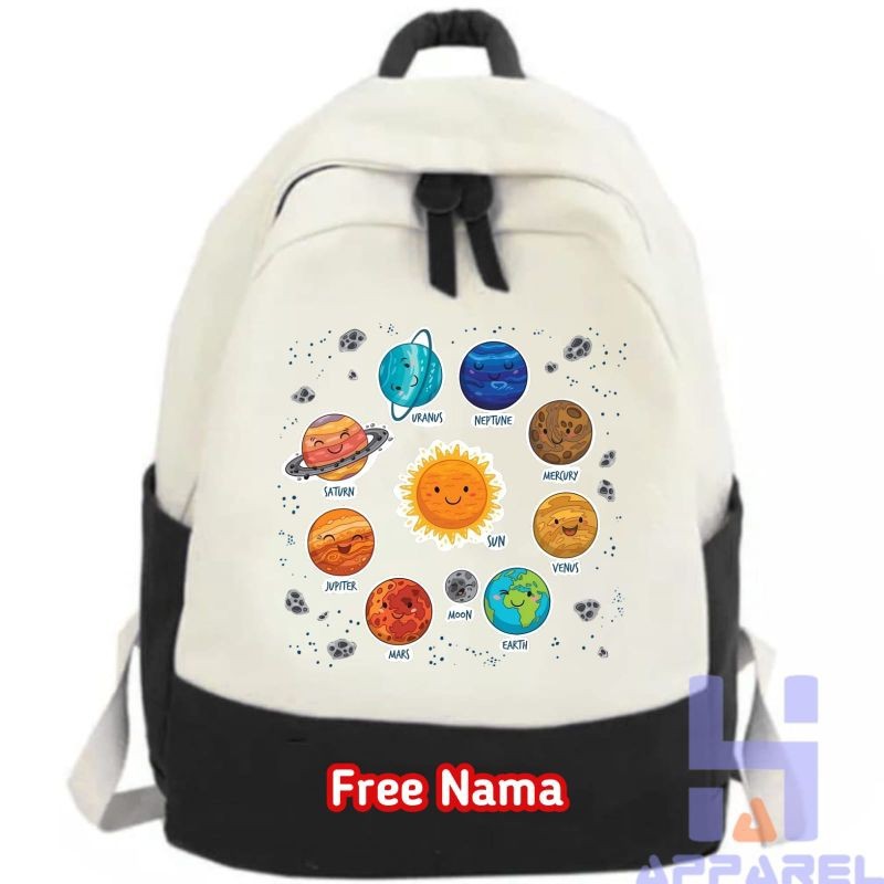 TAS RANSEL ANAK PLANET SPACE TATA SURYA TAS ANAK SEKOLAH KEREN TERMURAH