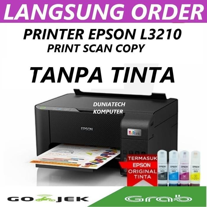 Printer Epson L3210 / L3211 EcoTank All in One GARANSI RESMI TINTA ORIGINAL - L3210 TANPA TINTA by J
