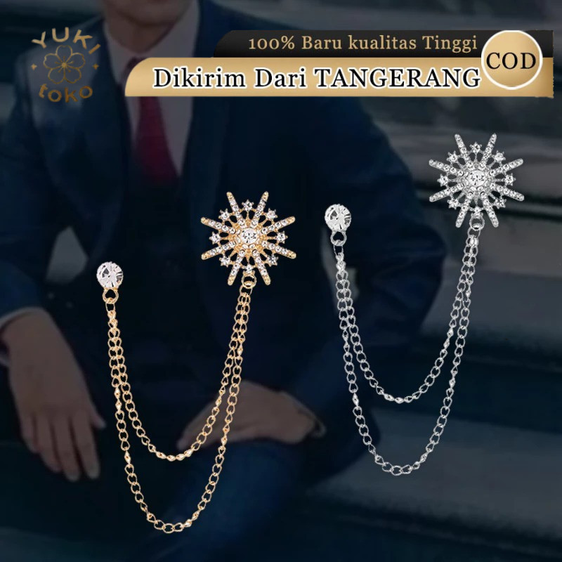 Butang Pin Baju Jas Bros Melayu Pin Butang Lapel Pin Rantai Baju Melayu