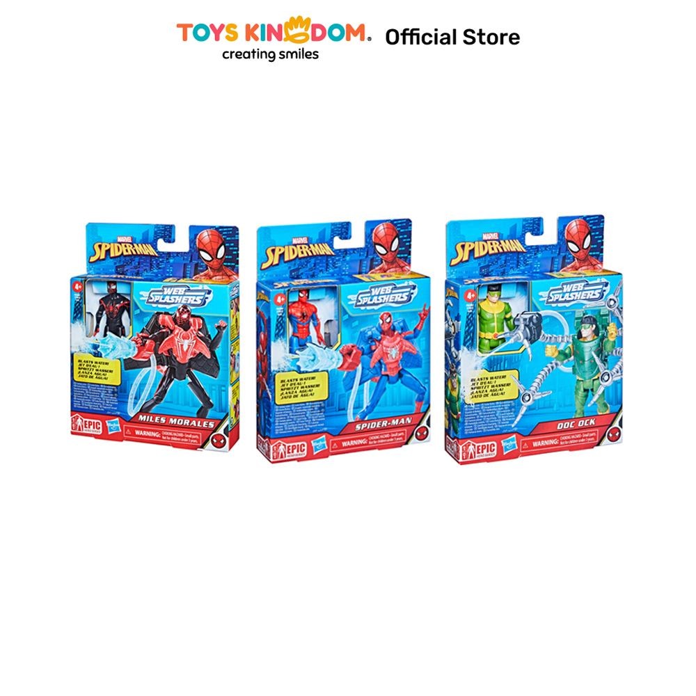 Toys Kingdom Spiderman Action Figure Websplashers Aqua Warriors Random Toys Kids Toy Mainan Koleksi 