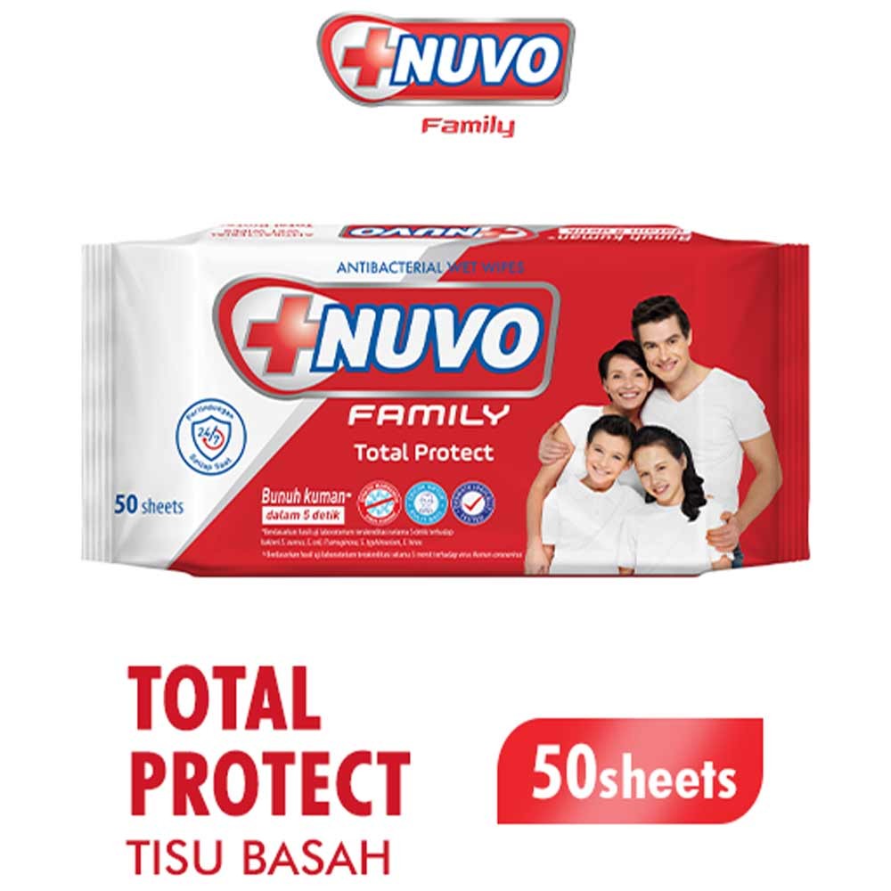 Nuvo Wet Tissue Original Merah 50'S
