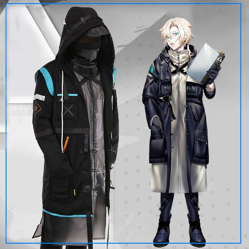 Game Arknights Doctor Cosplay Costume Rhodes Island Doctor Outfits Jacket Pants Mask Gloves Hallowee