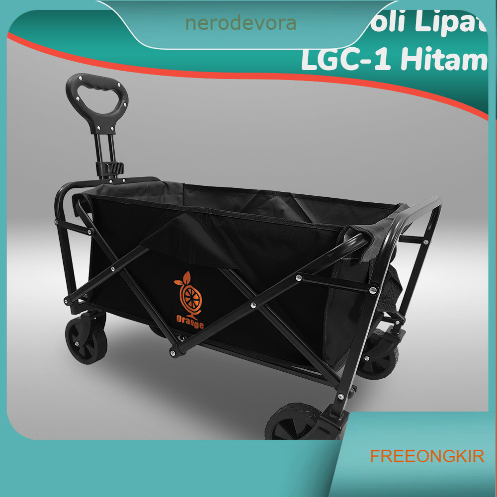 Troly Camping Keranjang Lipat Belanja Keranjang Pantai dengan Roda Besar