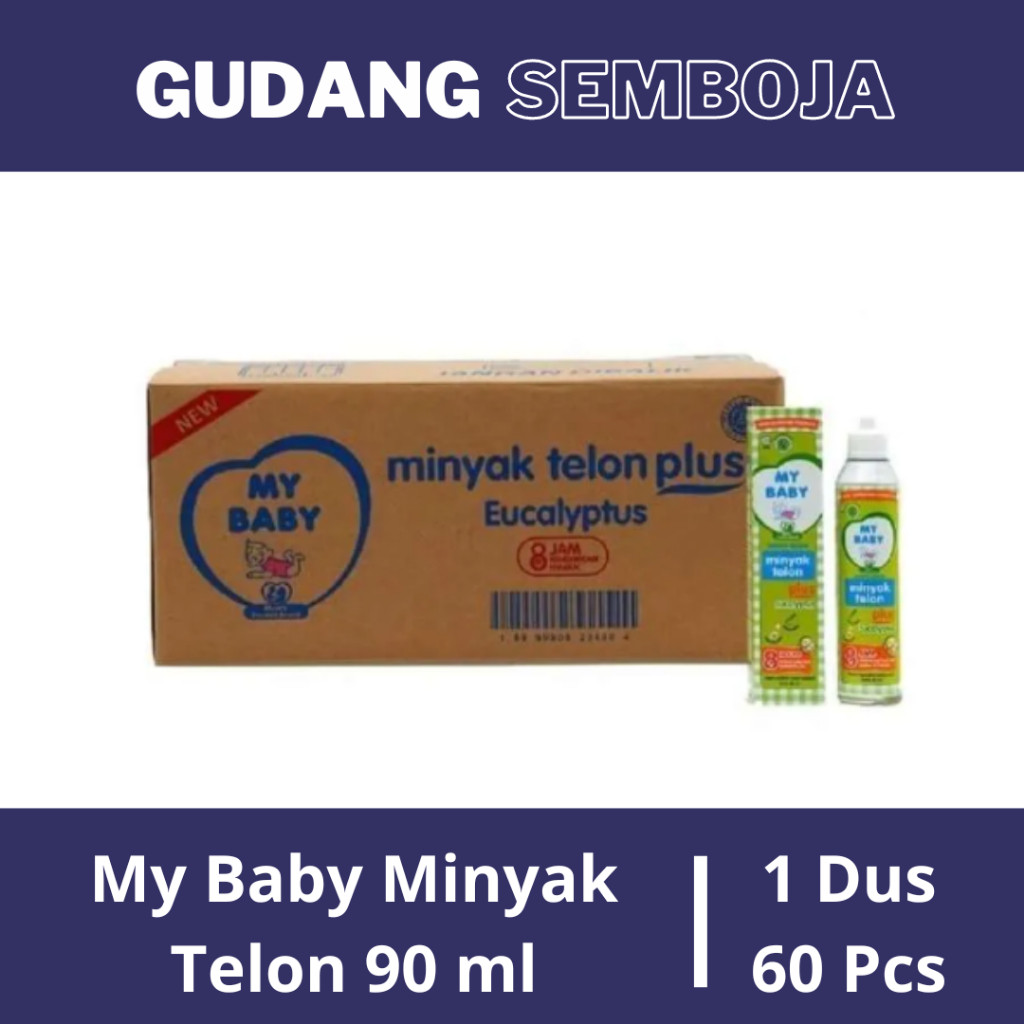 BabyHappy Store My Baby Minyak Telon Plus 90 ml Karton Isi 60 Botol / My Telon 1 Dus