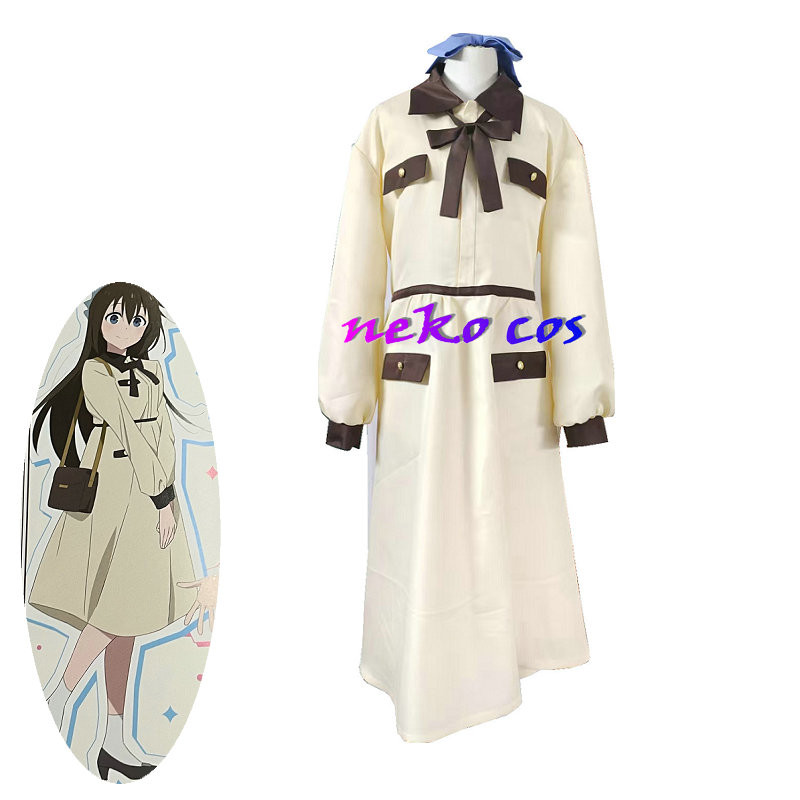 nekocos Anime Lovelive Osaka Shizuku dress one piece with bow Cosplay Costume Custom Size