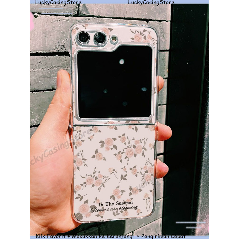 Case Samsung Z Flip & Oppo N Flip Pink Aesthetic Elegan | Case Samsung Z Flip 7 6 5 4 3 2 | Z Flip 7