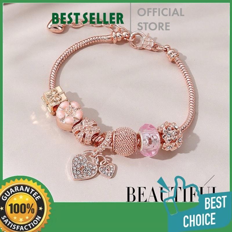 【COD】Gelang Charms Wanita Elegan Titanium Steel Asli Anti Karat Anti Luntur Model Korea Terbaru Fash