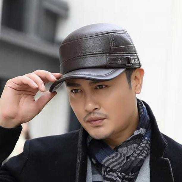 Baru Topi Pria Komando Kulit SINTETIS PREMIUM MURAH / Topi Komando Kulit PRIA