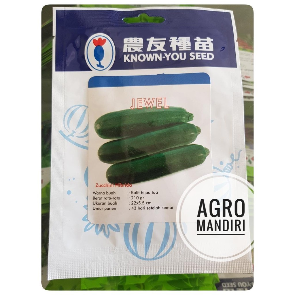 Benih Timun Zukini / Zucchini Jewel F1 isi 5 gram Known You Seed [AMS-01]