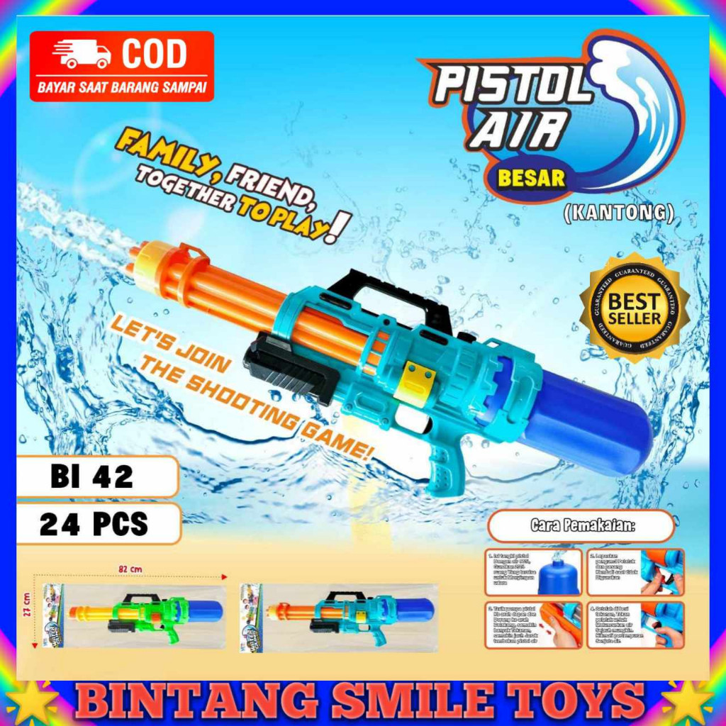 [AE] TERLARIS MAINAN ANAK PISTOL AIR UKURAN BESAR JUMBO / MAINAN ANAK PISTOLAN AIR UKURAN 82CM BI42 