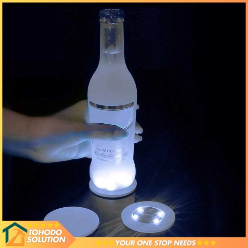 Lampu Alas Botol Wine Bottle Stickers LED Coaster Light - LG230