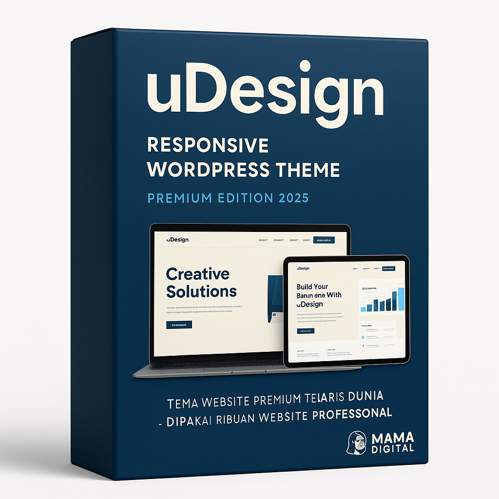 uDesign Responsive WordPress Theme – Tema Website Premium Terlaris 2025 untuk Bisnis & Toko Online
