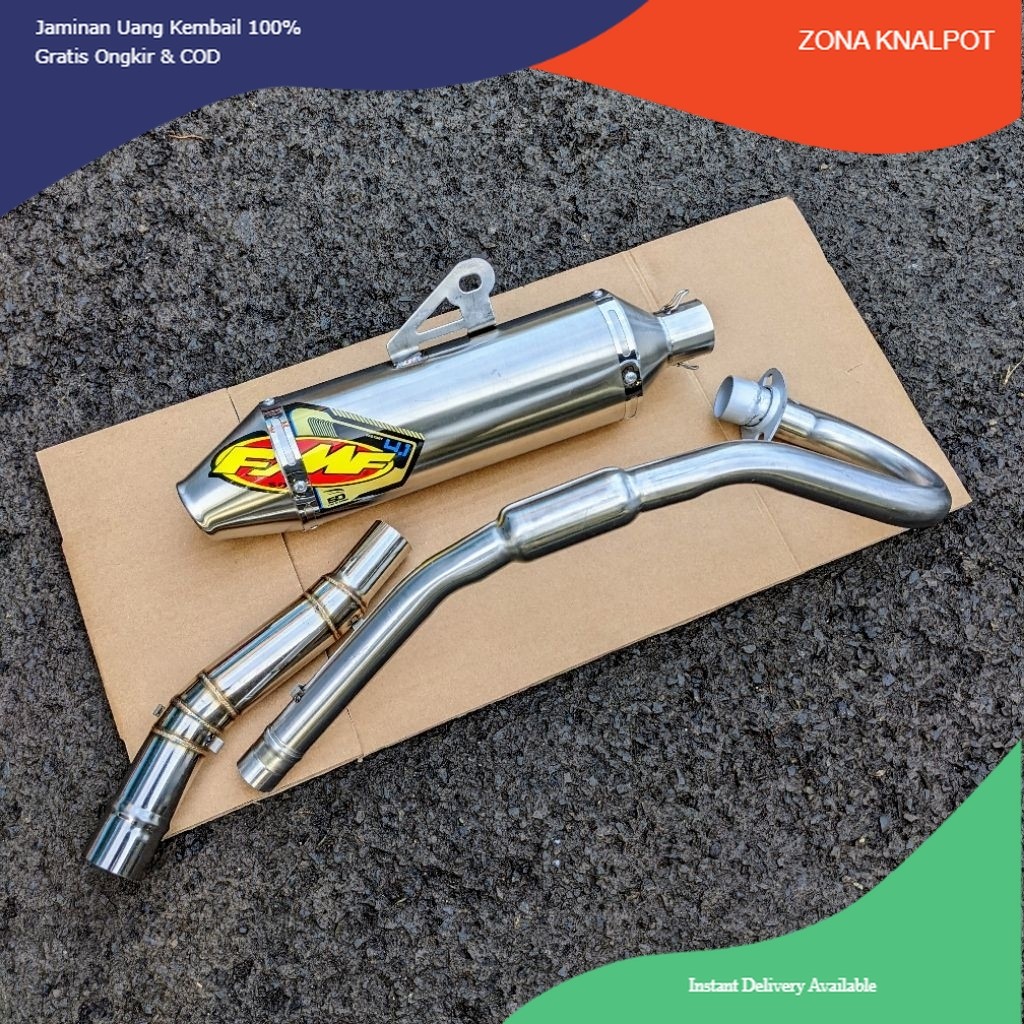 Muffler exhaust pipa FMF 38mm So powerfull Ksr 110 Ksr 110 pro Msx 125 Norifumi rocket 4 competition