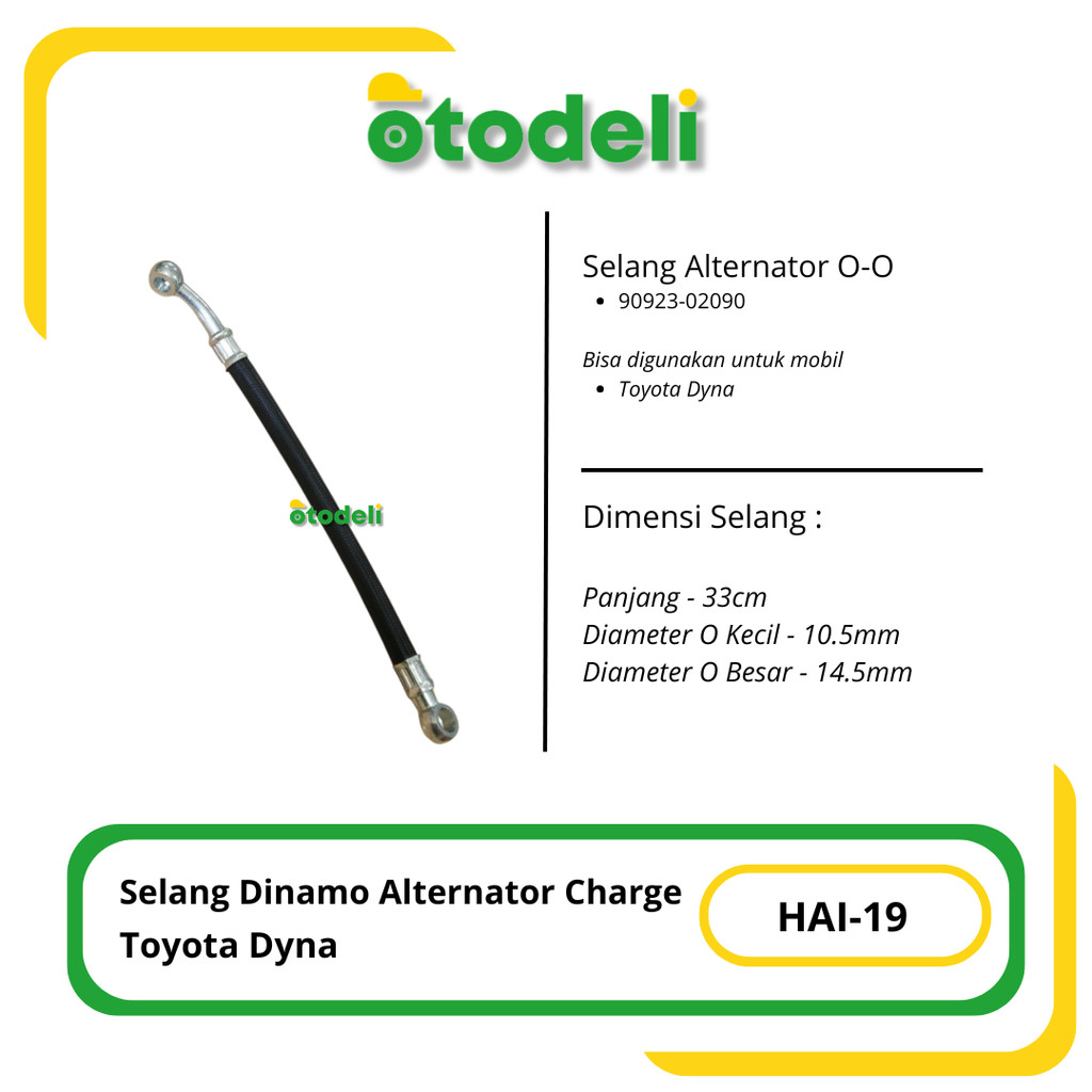 Selang Dinamo Alternator Charge Toyota Dyna