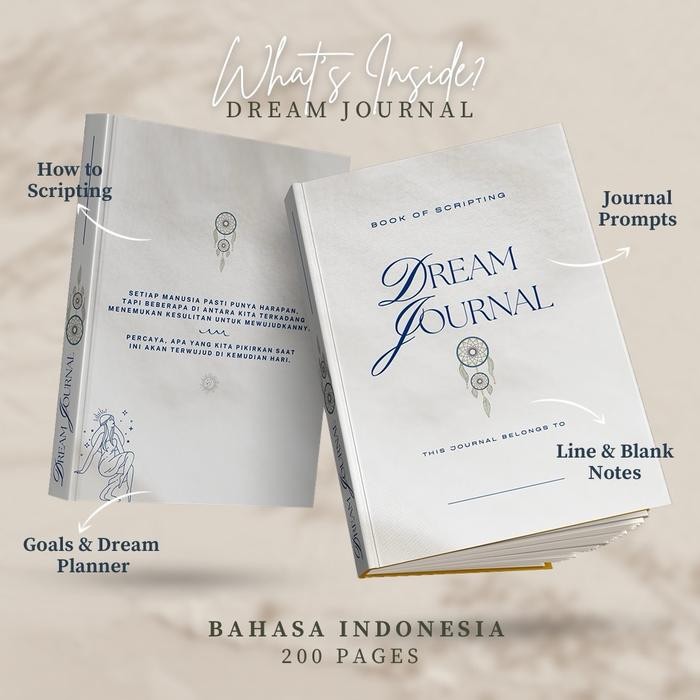 Dream Journal 2025 | The Book of Scripting | Notebook Notes Paper - WHITE