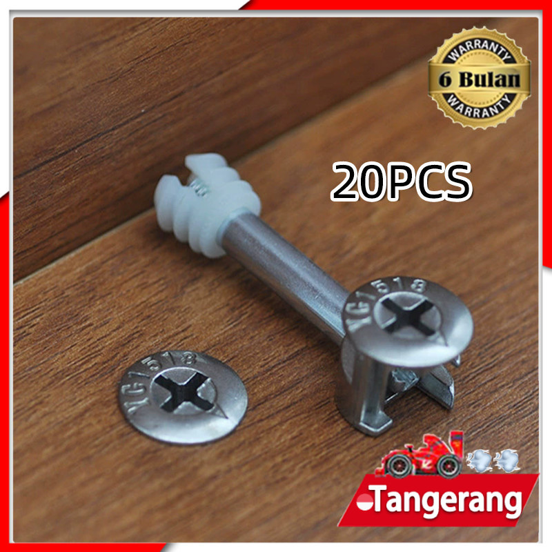 3 In 1  Minifix Baut Knock Down Skrup / Minifix Komplit Set / Baut Knock Down