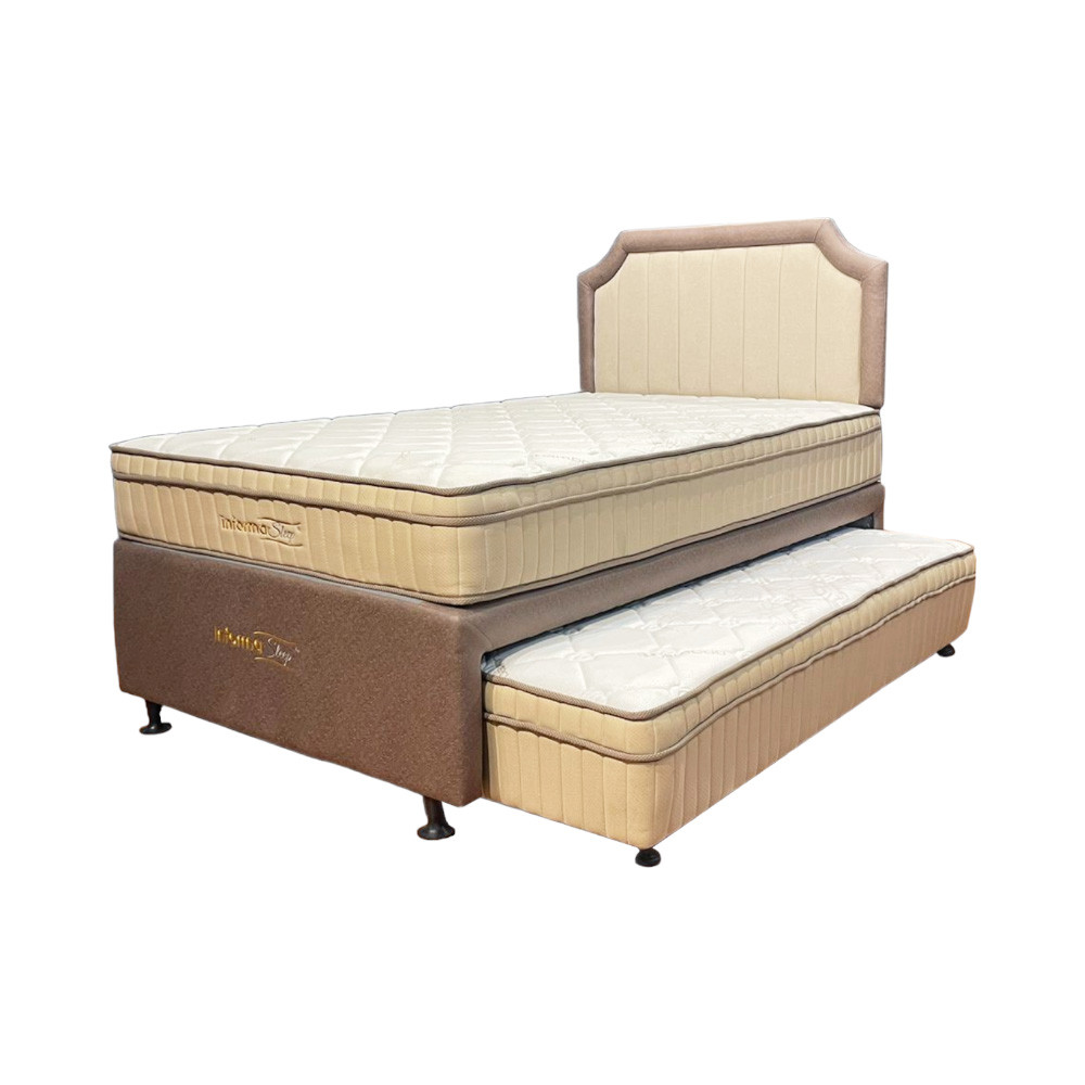 Informa Sleep 120X200 cm Brussel Tempat Tidur Sorong - Cokelat Bed Ranjang Kasur Perabot Tidur Furni