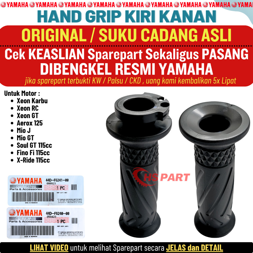Handfat Handgrip Xeon Karbu Xeon RC GT Aerox 125 Original Yamaha 100%