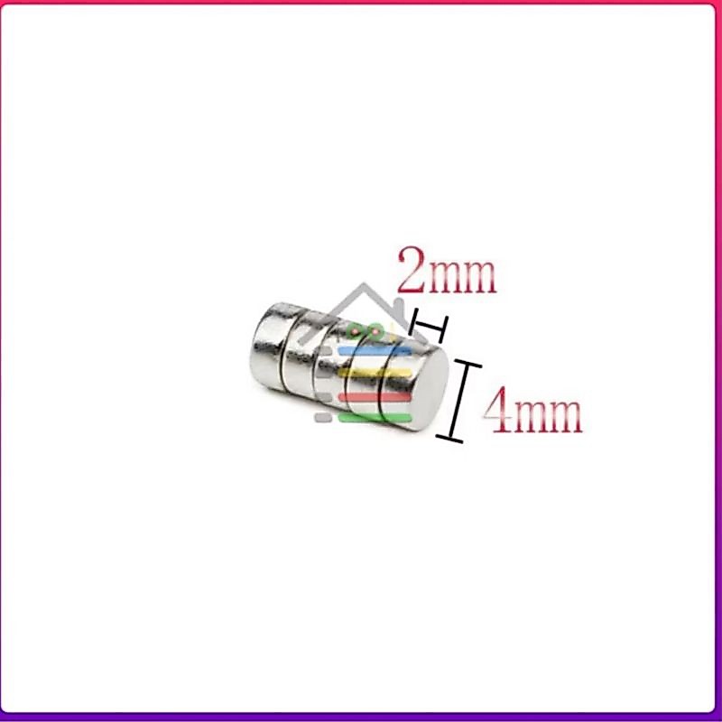 PALI Magnet Neodymium N52 ukuran 4x2 mm . Magnet Kuat dan murah