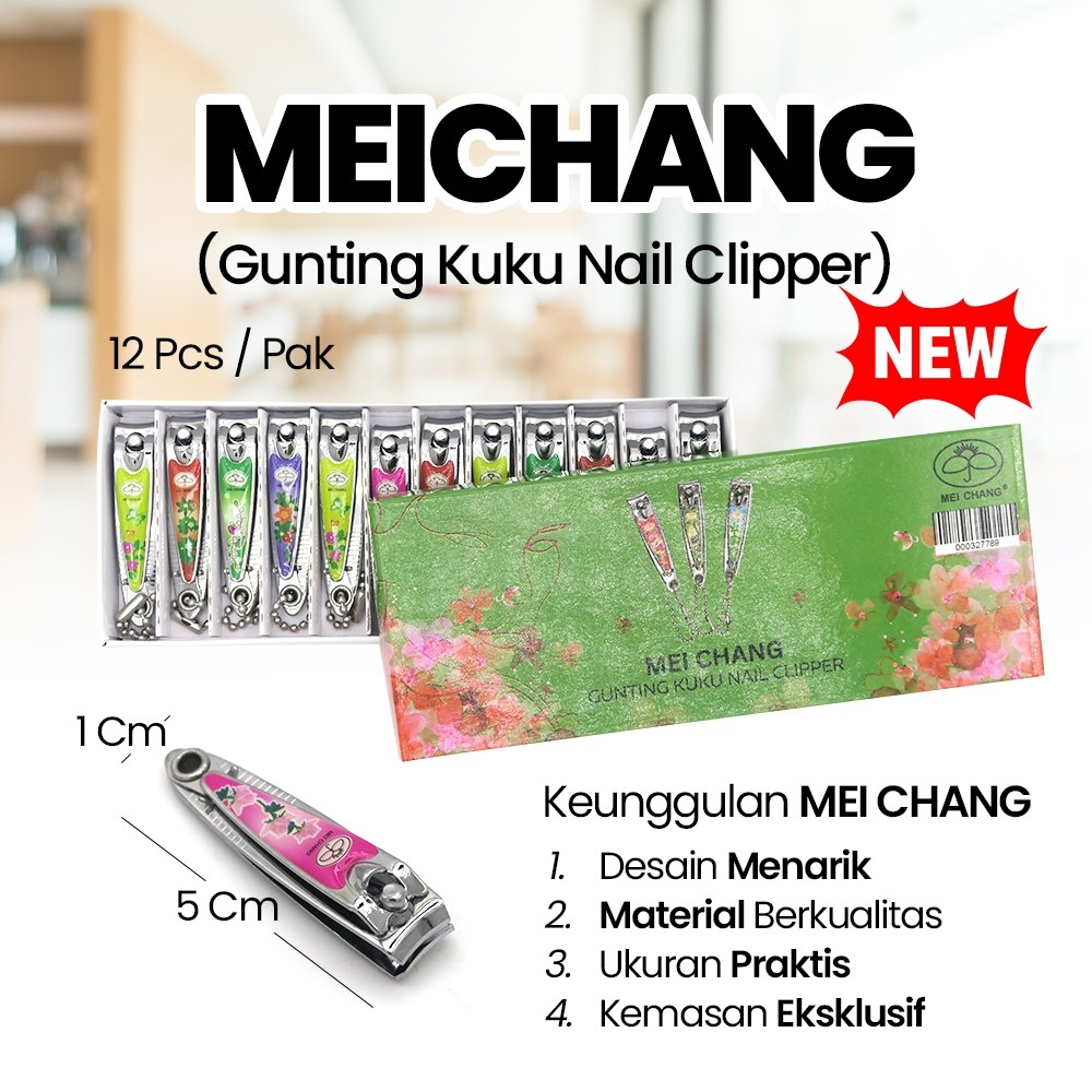 [Grosir] [1 Lusin] Gunting Kuku Kecil MEI CHANG/Pemotong Kuku MEICHANG/Jepitan Kuku Kecil 1 Lusin