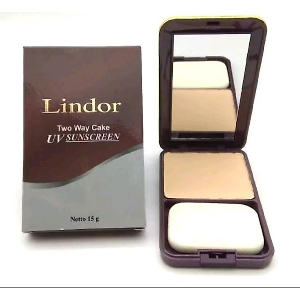 Lindor Two Way Cake UV Sunscreen Shade Kuning Langsat