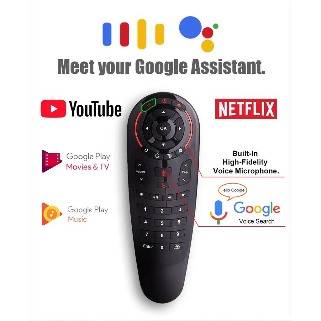 G30S 33 keys Full-key Air Mouse 2.4G Gyroscope Sensing IR Learning Google Assistant G30 S Smart Remo