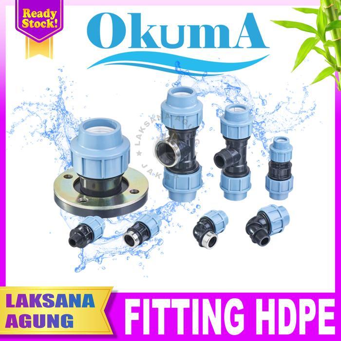 [OKUMA] Flange adaptor 63 x 2 inchi | Flange adaptor 2" inch compression pipa HDPE DN63mm Pipa Hdpe 