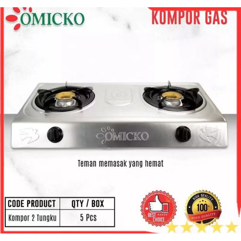 Kompor Omicko 2 Tungku Kompor Gas Omicko