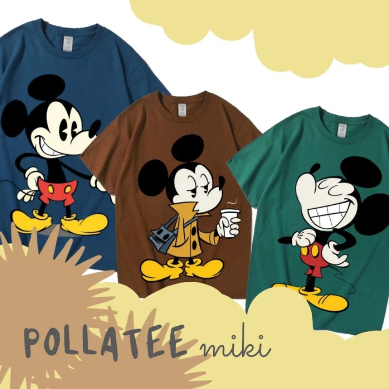 MEKAEPOLLATEE MIKI Kaos Soft Katun 100%, Kaos Anak Dewasa Oversize Premium Disny Micki Mouse