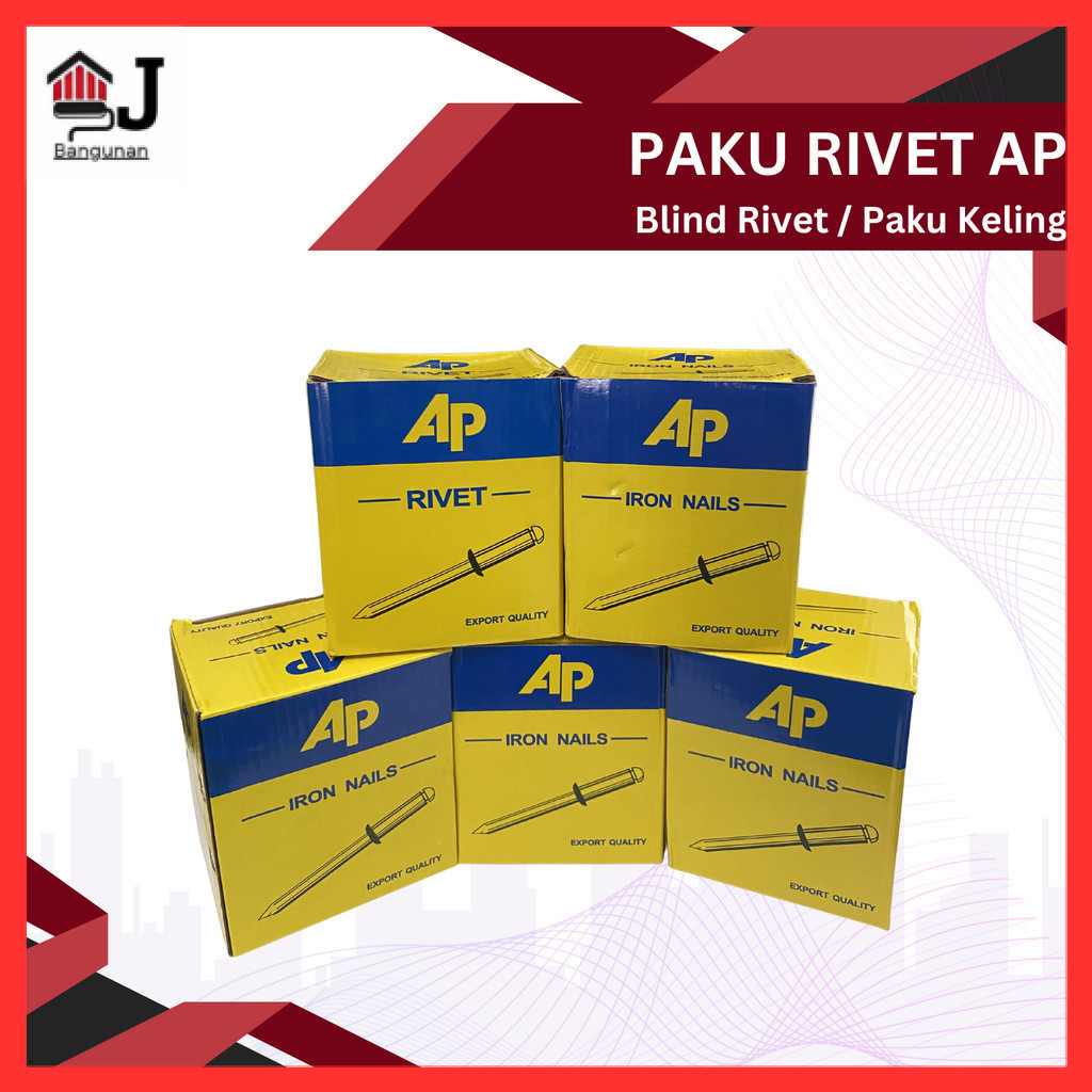 AJB - Paku Rivet Ripet Paku Rifet Tembak AP 429 435 440 450 540 550 1 Pack 1 kotak 1 Duz isi 1000pcs