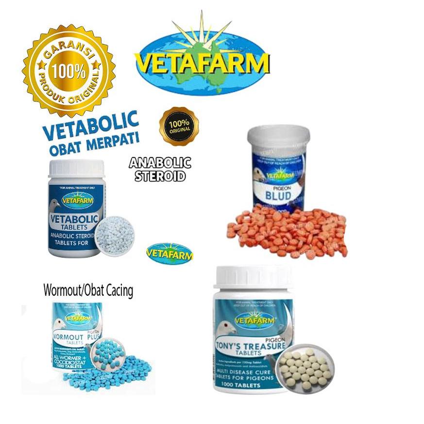 Vetafarm Vetabolic / Blud / Wormout / Livertonic / Liverclen /Tonytrasure /Multivet jamu burung merp
